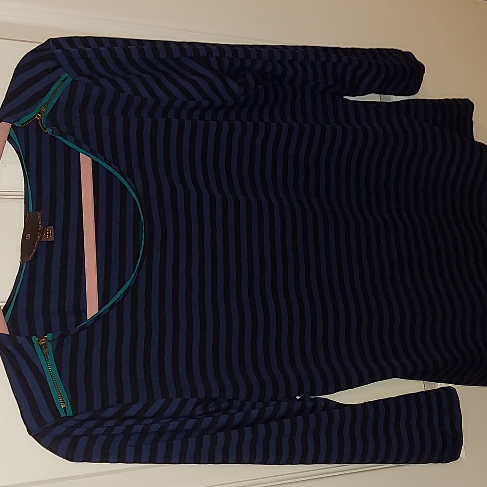 Fenn‎ Wright Manson Striped Zip Shoulder Top Large